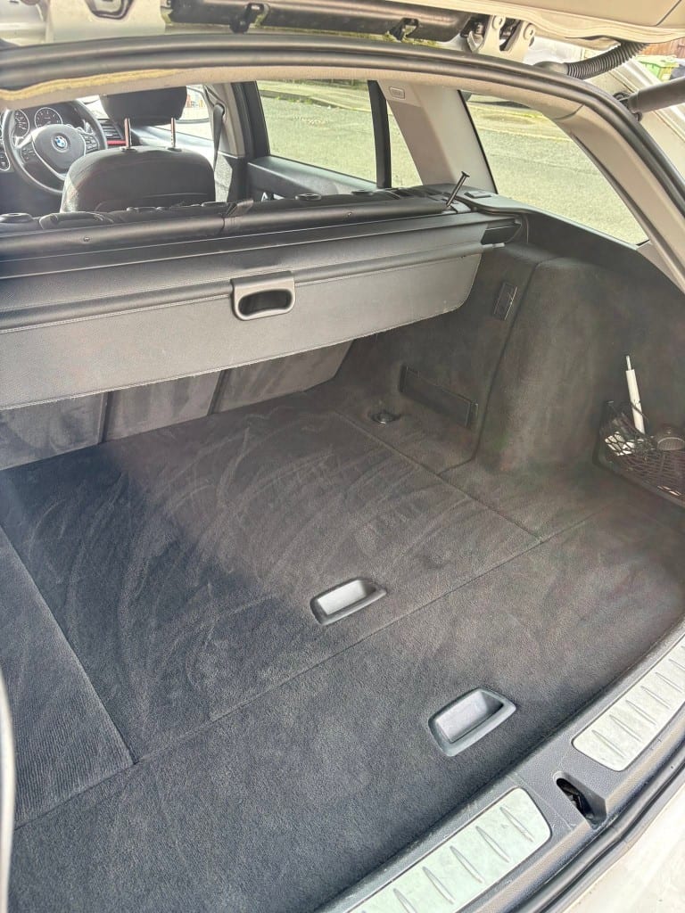 BMW estate boot freshly vacuumed and steam-cleaned