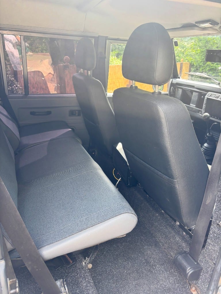 Land Rover Defender seats and floors cleaned up after an interior detail