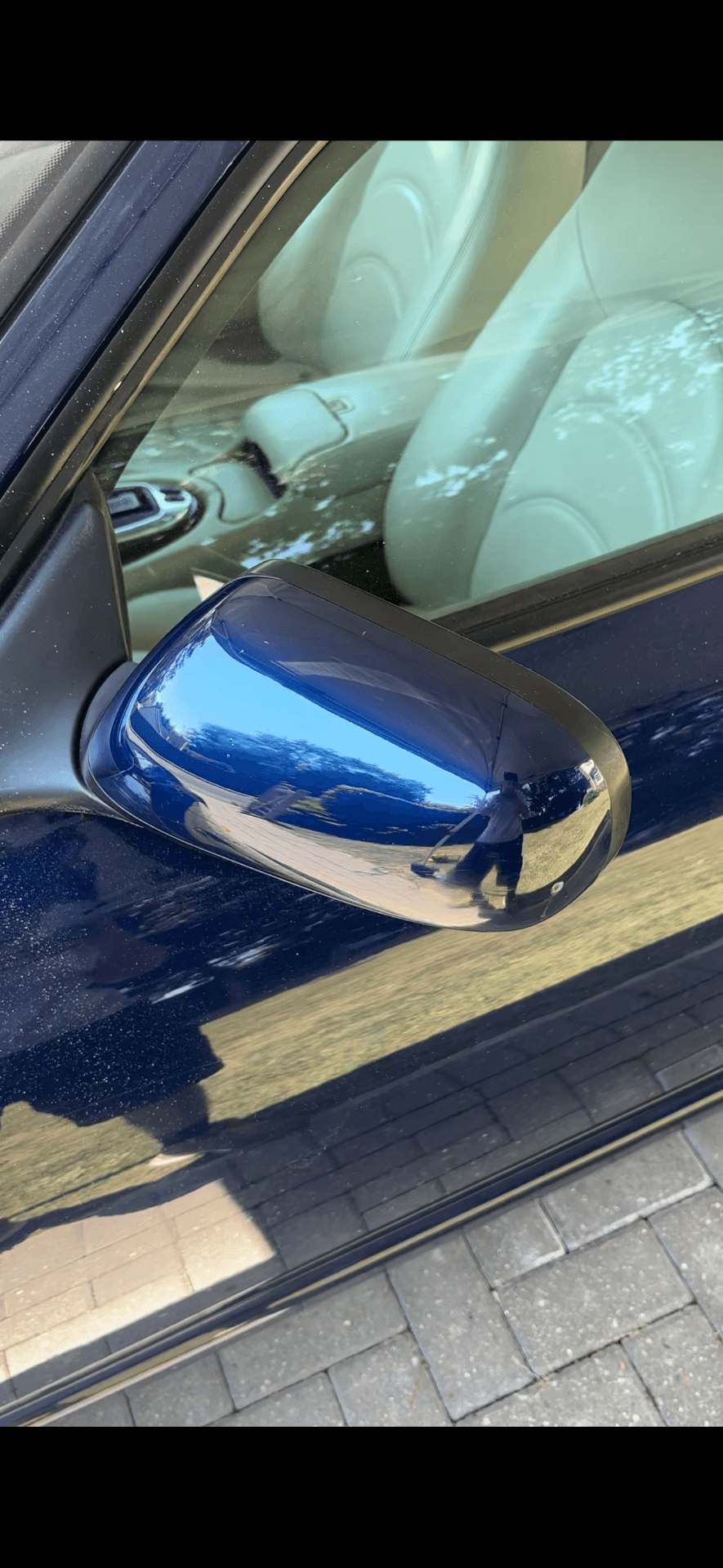 Jaguar XK wing mirror after paint correction