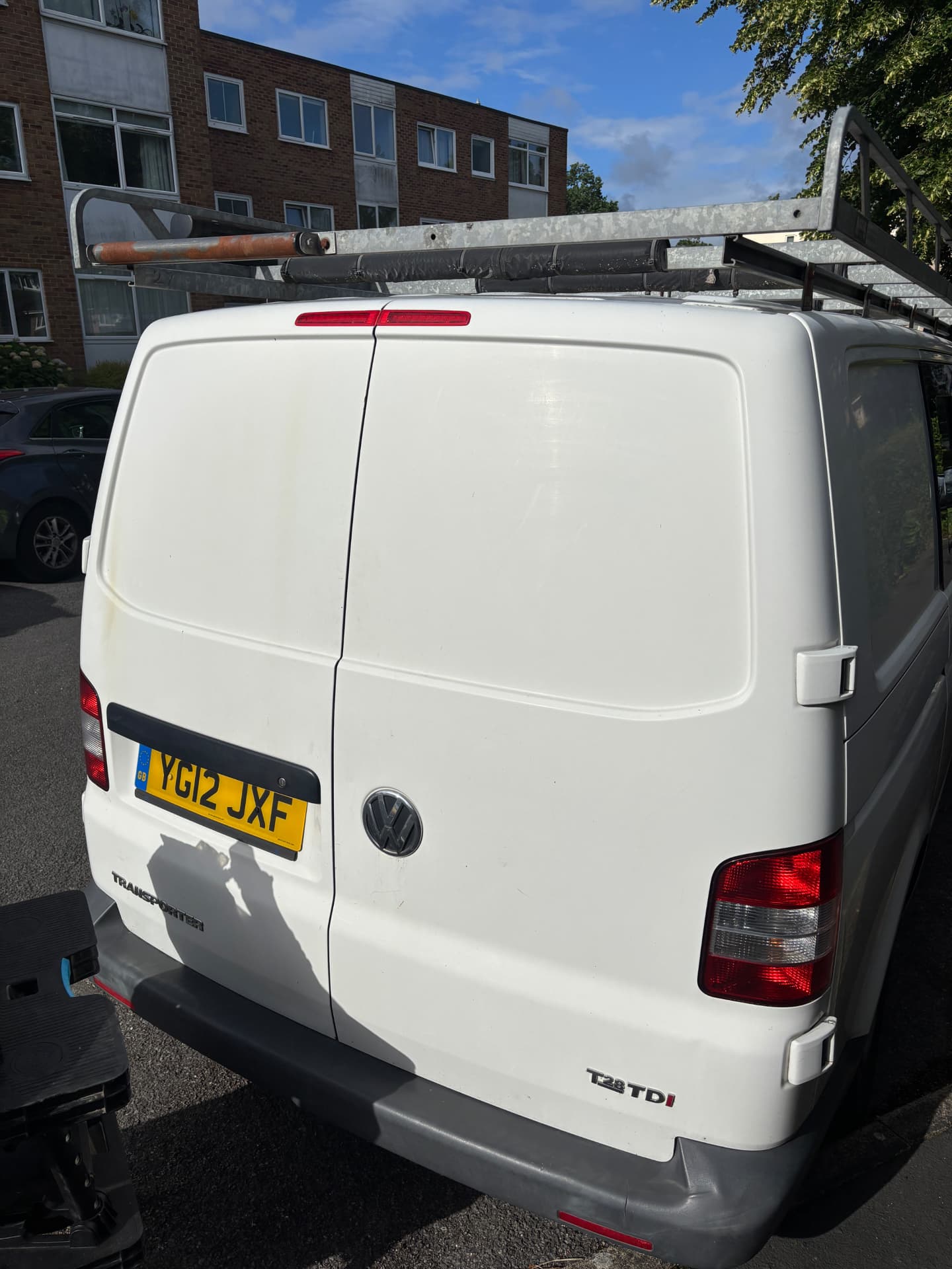VW Transporter before sign removal