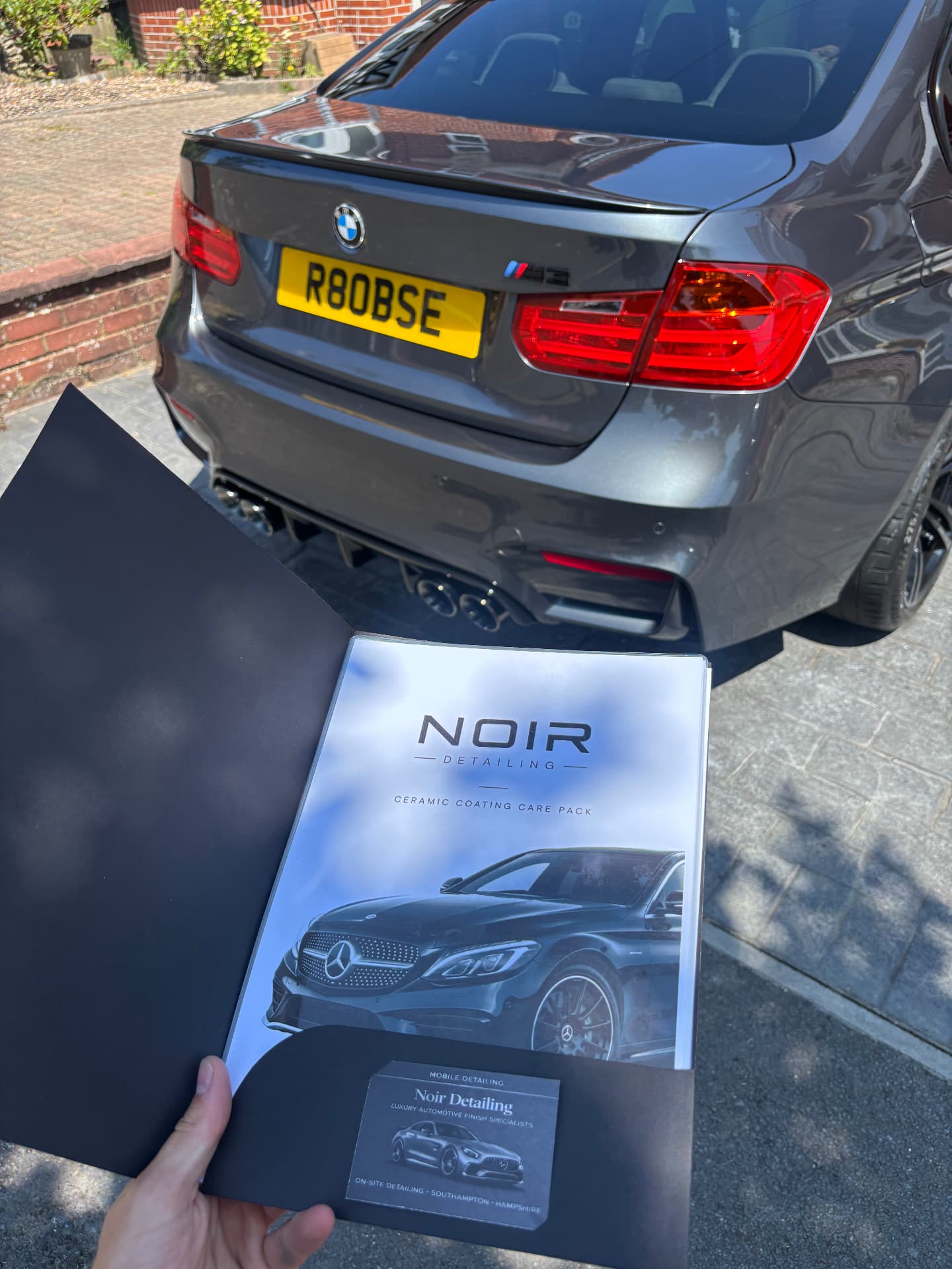 BMW M3 ceramic coated with care pack