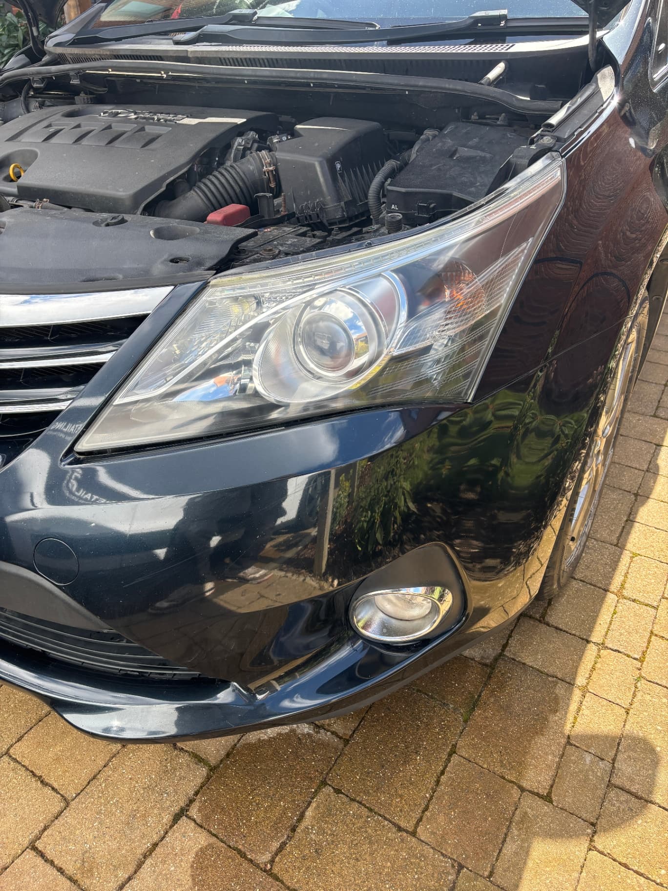 Headlight after restoration — clear and crisp